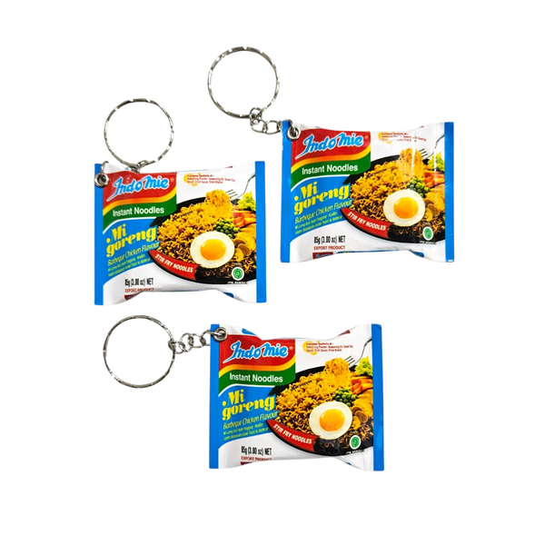 Indomie BBQ Chicken Keyrings x 3