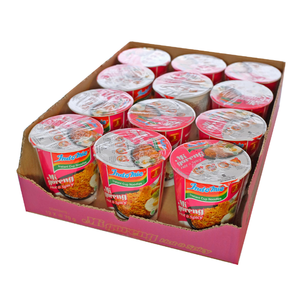 Indomie Mi Goreng Cup Hot & Spicy 12 Packs