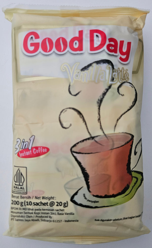 Good Day Vanilla Latte Instant Coffee 3 in 1 x 10 sachets 200g