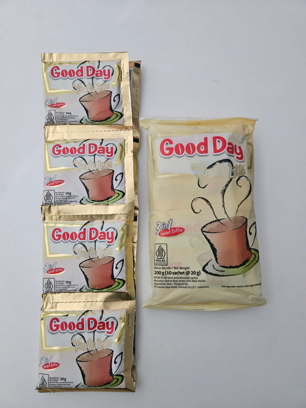 Good Day Vanilla Latte Instant Coffee 3 in 1 x 10 sachets 200g
