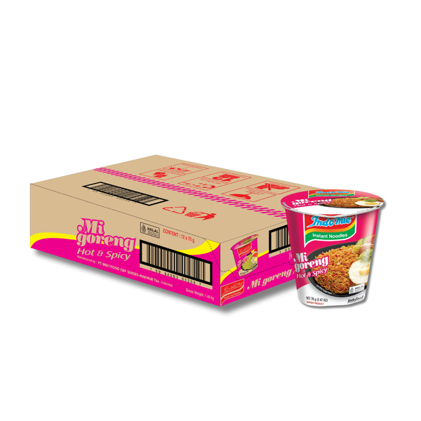 Indomie Mi Goreng Cup Hot & Spicy 12 Packs