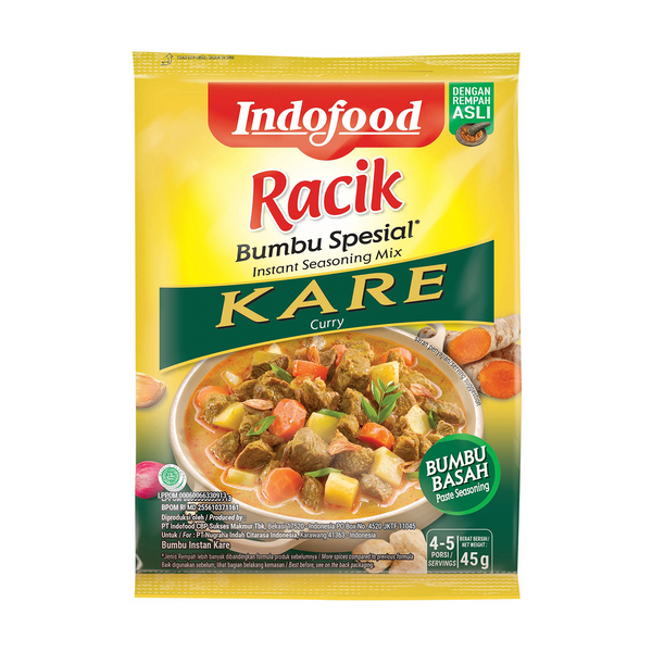 Indofood  Instant Seasoning Mix Paste Kare/ Curry 12 x 45g